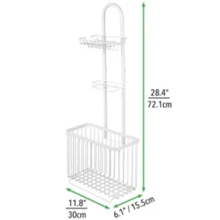 MDesign Metal Free Standing Toilet Paper Stand/Dispenser, Holds Tablet -IRIS Storage Deals Store GUEST 005d260d d861 4bf6 afbd ad32c35eab61