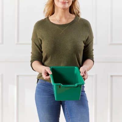 Educator Direct Scoop Front Multipurpose Storage Bins, Cubby Compatible, 5-Piece 4 Educator Direct Scoop Front Multipurpose Storage Bins, Cubby Compatible, 5-Piece - Image 4