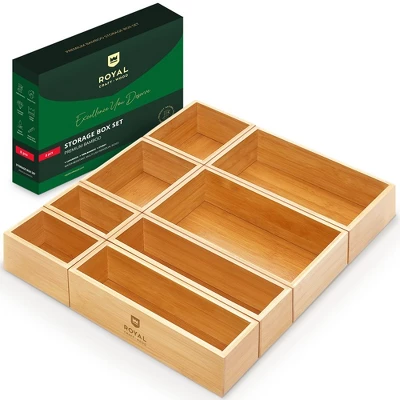 Royal Craft Wood Universal Bamboo Storage Box Set 9 Royal Craft Wood Universal Bamboo Storage Box Set - Image 9