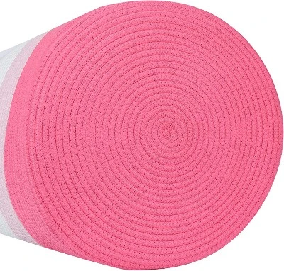 Midlee Pink Toys Cotton Rope Basket- 3 Tone- Nursery Dog Kids Baby Woven Storage Bin Organizer 1 Midlee Pink Toys Cotton Rope Basket- 3 Tone- Nursery Dog Kids Baby Woven Storage Bin Organizer