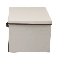 Household Essentials Wide Storage Box With Lid Natural With Brown Trim -IRIS Storage Deals Store GUEST 00f60e06 2b18 467f bb44 282b53983c19