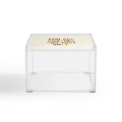 You Are Amazing Own That 4" X 4" Acrylic Box - Deny Designs 2 You Are Amazing Own That 4" X 4" Acrylic Box - Deny Designs - Image 2