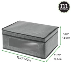 MDesign Soft Fabric Closet Storage Organizer Box -IRIS Storage Deals Store GUEST 02d38684 5fd7 455b 9240 35f5f13777f2