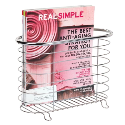 MDesign Metal Farmhouse Standing Bathroom Rack Magazine Holder 6 MDesign Metal Farmhouse Standing Bathroom Rack Magazine Holder - Image 6