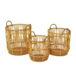 Set Of 3 Wood Baskets Brown - Olivia & May 7 Set Of 3 Wood Baskets Brown - Olivia & May -IRIS Storage Deals Store GUEST 03aec6b3 aedc 4d9b 950e a5b4251c6479