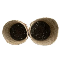 Set Of 2 Natural Woven Natural Corn Husk & Faux Raffia Basket - Foreside Home & Garden 10 Set Of 2 Natural Woven Natural Corn Husk & Faux Raffia Basket - Foreside Home & Garden -IRIS Storage Deals Store GUEST 03b3b0af f1e6 4ed2 b5a4 e4ad786cd681