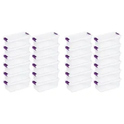 Sterilite 6 Quart Plastic ClearView Multipurpose Stacking Storage Container Tote With Secure Latching Lid For Home And Office Organization -IRIS Storage Deals Store GUEST 0406d85e df6a 46ef a8da f8183002647a