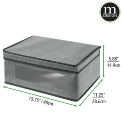 MDesign Soft Fabric Closet Storage Organizer Box -IRIS Storage Deals Store GUEST 04545cc4 8385 4333 ab49 865dfba50bd2