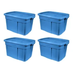 Rubbermaid Roughneck 25 Gallon Rugged Stackable Storage Container With Tight Lid For Indoor Or Outdoor Home Organization, 4 Pack -IRIS Storage Deals Store GUEST 04fc5760 34f3 4ba4 a6c6 04b061ca3d7d