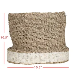 White Rope & Seagrass Basket - Foreside Home & Garden -IRIS Storage Deals Store GUEST 050a309f 728d 4eb5 9909 755b1b9bb37e
