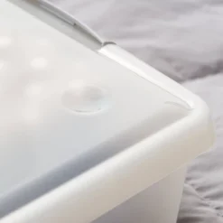 IRIS 40qt Underbed Plastic Storage Container With Lid And Buckles Clear -IRIS Storage Deals Store GUEST 051a5da2 af82 41fe 96cf b85e26950b51