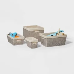 16" X 9" X 6" Woven Twisted Paper Rope Media Basket Gray - Brightroom™ -IRIS Storage Deals Store GUEST 054d99f6 5bc4 4b73 87f9 e39da675c247