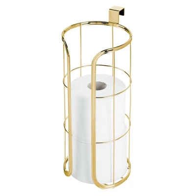 MDesign Metal Over The Tank Toilet Tissue Paper Roll Holder 10 MDesign Metal Over The Tank Toilet Tissue Paper Roll Holder - Image 10