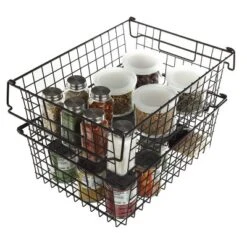 Set Of 2 Storage Bins - Basket Set For Toy, Kitchen, Closet, And Bathroom Storage - Large Shelf Organizers With Handles By Home-Complete (Black) 19 Set Of 2 Storage Bins - Basket Set For Toy, Kitchen, Closet, And Bathroom Storage - Large Shelf Organizers With Handles By Home-Complete (Black) -IRIS Storage Deals Store GUEST 0851b9cc e3cf 4bd5 81e6 cb12e3ec342d