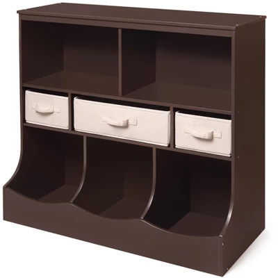 Badger Basket Combo Bin Storage Unit With Three Baskets 9 Badger Basket Combo Bin Storage Unit With Three Baskets - Image 9