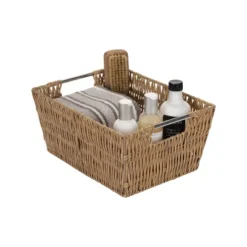 Simplify 3pc Rattan Tote Set With Sterling Silver Handles Natural -IRIS Storage Deals Store GUEST 08d31996 582d 4213 b07c 0742f344670e