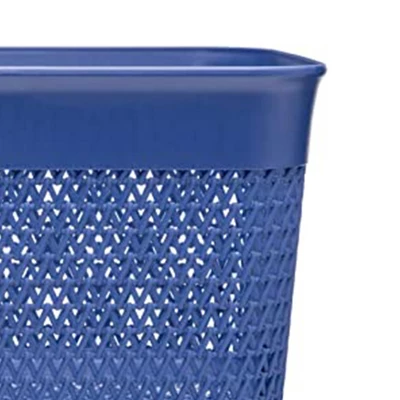 Life Story 16 Quart Lightweight Heavy Duty Woven Trendy Storage Organizer Holder Bin Basket W/ Built In Handles For Household Storage, Blue (6 Pack) 3 Life Story 16 Quart Lightweight Heavy Duty Woven Trendy Storage Organizer Holder Bin Basket W/ Built In Handles For Household Storage, Blue (6 Pack) - Image 3