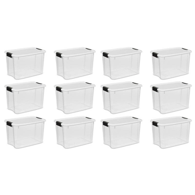 Sterilite 30 Quart Clear Plastic Stackable Storage Container Bin Box Tote With White Latching Lid Organizing Solution For Home & Classroom 7 Sterilite 30 Quart Clear Plastic Stackable Storage Container Bin Box Tote With White Latching Lid Organizing Solution For Home & Classroom - Image 7