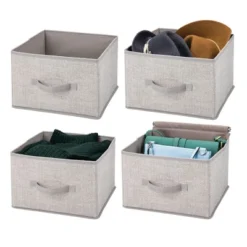 MDesign Soft Fabric Closet Storage Organizer Cube Bin, 4 Pack -IRIS Storage Deals Store GUEST 091f896a 4105 4b75 bf0e 60d4101ea800