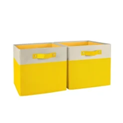 2pc Kids' 10.5" Two-Toned Folding Storage Bin Set - RiverRidge Home -IRIS Storage Deals Store GUEST 09b3658e 575d 42cb af18 bd012e024ff2