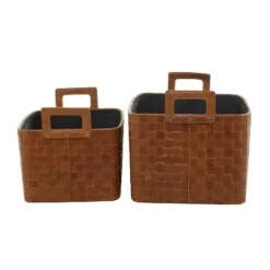 Set Of 2 Leather Magazine Holder - Olivia & May 8 Set Of 2 Leather Magazine Holder - Olivia & May -IRIS Storage Deals Store GUEST 09c9155c cf77 456b 99c3 a4a534950e6a