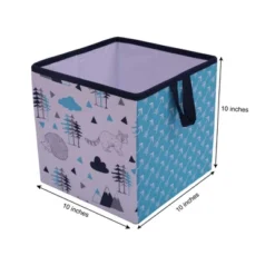 Bacati - Woodlands Aqua/Navy/Gray Boys Cotton Storage Box Small -IRIS Storage Deals Store GUEST 0a15278a 45ac 4b45 9488 7eb103719356