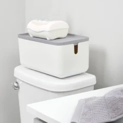 Cade Lidded Storage Bin White/Gray - IDESIGN 7 Cade Lidded Storage Bin White/Gray - IDESIGN -IRIS Storage Deals Store GUEST 0ac705a4 f25b 4d4d 9303 37ac859f0e55