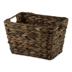 Design Imports Set Of 5 Gray Wash Hyacinth Baskets