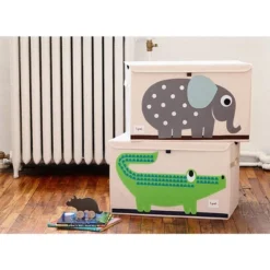 3 Sprouts Collapsible Toy Chest Storage Organizer Bin For Boys And Girls Playroom Bundle With Dinosaur And Elephant Designs (2 Pack) -IRIS Storage Deals Store GUEST 0c0d28cb 13c7 49d3 b544 274f4f0a3956 1