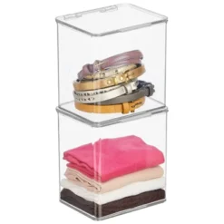 MDesign Stackable Closet Storage Bin Box With Lid, 2 Pack - Clear -IRIS Storage Deals Store GUEST 0c57c5dc 4523 4c63 9fc0 3dfe1c17f5d9