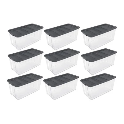 Sterilite Storage System Solution With 200 Quart Clear Stackable Storage Box Organization Containers With Grey Latching Lid 6 Sterilite Storage System Solution With 200 Quart Clear Stackable Storage Box Organization Containers With Grey Latching Lid - Image 6