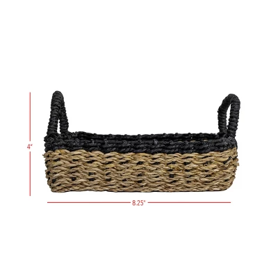Black Trim Woven Seagrass & Rope Tray By Foreside Home & Garden 6 Black Trim Woven Seagrass & Rope Tray By Foreside Home & Garden - Image 6