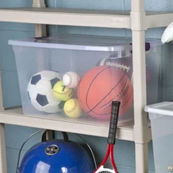 Sterilite 66 Quart Clear Plastic Latching Handle Storage Container Tote -IRIS Storage Deals Store GUEST 0e001577 c63f 4da7 8dae a547c5715b97