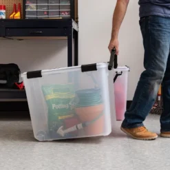 IRIS USA WEATHERPRO Airtight Plastic Storage Bin With Lid And Seal And Secure Latching Buckles