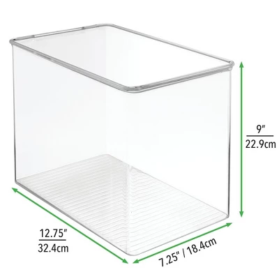 MDesign Stackable Plastic Craft, Sewing Storage Bin, Lid, - Clear 7 MDesign Stackable Plastic Craft, Sewing Storage Bin, Lid, - Clear - Image 7
