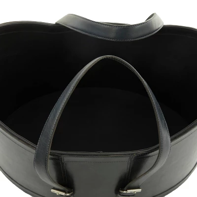 Set Of 2 Leather Storage Baskets Dark Brown - Olivia & May 4 Set Of 2 Leather Storage Baskets Dark Brown - Olivia & May - Image 4