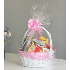 Wickerwise White Round Willow Gift Basket, With Gingham Liner And Handles 18 Wickerwise White Round Willow Gift Basket, With Gingham Liner And Handles -IRIS Storage Deals Store GUEST 0fa68441 bf22 4d16 8569 5c83bbcb0606