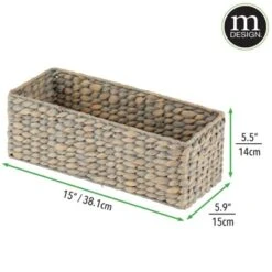 MDesign Natural Woven Water Hyacinth Bathroom Storage Organizer Basket 13 MDesign Natural Woven Water Hyacinth Bathroom Storage Organizer Basket -IRIS Storage Deals Store GUEST 0fab7f31 6f7d 4f8e b212 a099fdea9357