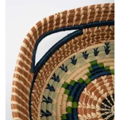 Wind & Weather Handmade Guatemalan Chumil Star-Pattern Pine Needle, Grass And Raffia Basket -IRIS Storage Deals Store GUEST 10130bfc 1ce8 43ca 9b03 cc18d7463cd0