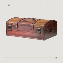 Brynnberg 13.8"x9.1"x9.4" Wooden Treasure Chest Storage Box - Lockable, Handmade & Vintage Decor 7 Brynnberg 13.8"x9.1"x9.4" Wooden Treasure Chest Storage Box - Lockable, Handmade & Vintage Decor -IRIS Storage Deals Store GUEST 10a07aee 241e 4620 8c59 313f7ad3a91c