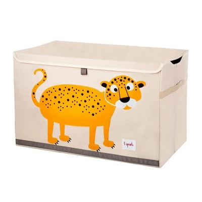 3 Sprouts Foldable Storage Cube Bin Box Soft Toy Bin, Friendly Tiger & Collapsible Toy Chest Bin For Playroom, Nursery, Laundry, Leopard 4 3 Sprouts Foldable Storage Cube Bin Box Soft Toy Bin, Friendly Tiger & Collapsible Toy Chest Bin For Playroom, Nursery, Laundry, Leopard - Image 4