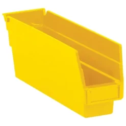 Box Partners Plastic Shelf Bin Boxes 11 5/8" X 2 3/4" X 4" Yellow 36/Case BINPS101Y