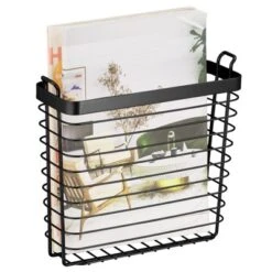 MDesign Metal Wire Wall Mount Magazine Rack, Compact Book Holder -IRIS Storage Deals Store GUEST 12de6fc1 0303 449f b131 91ecd5d4a419