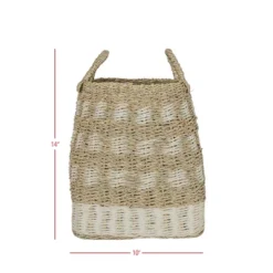 10 Inch Basket White Seagrass & Rope By Foreside Home & Garden -IRIS Storage Deals Store GUEST 1322e2eb ca21 47fa 8d64 ca41e45feb49