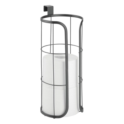 MDesign Metal Over The Tank Toilet Tissue Paper Roll Holder 7 MDesign Metal Over The Tank Toilet Tissue Paper Roll Holder - Image 7