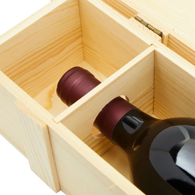 Bright Creations Wood Single Bottle Wine Gift Box, Pinewood Wooden Wine Crate Storage Case With Clasp For Birthday, Wedding, Housewarming 3 Bright Creations Wood Single Bottle Wine Gift Box, Pinewood Wooden Wine Crate Storage Case With Clasp For Birthday, Wedding, Housewarming - Image 3