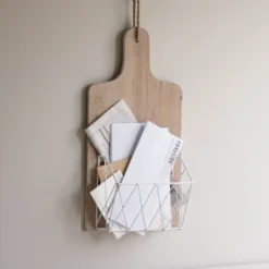 White Metal, Wood & Jute Wall Basket - Foreside Home & Garden 10 White Metal, Wood & Jute Wall Basket - Foreside Home & Garden -IRIS Storage Deals Store GUEST 14f33582 c150 4a75 bc48 767413e59cc0