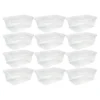 Rubbermaid Cleverstore Home/Office 6 Quart Clear Plastic Storage Tote Container Box Bin With Lid For Garage Or Basement, (12 Pack)