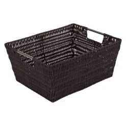 Simplify 3pc Rattan Tote Set With Sterling Silver Handles Chocolate -IRIS Storage Deals Store GUEST 157fdcf3 0c9b 43ce a568 ba6d75daff2e