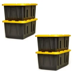 Homz Durabilt 27 Gallon Capacity Flip Lid Stackable Heavy Duty Tough Storage Container Tote -IRIS Storage Deals Store GUEST 172c4003 47cc 47c1 a480 f29aeb759fd4